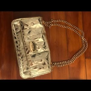 Michael Kors hardly used gold stamp logo purse